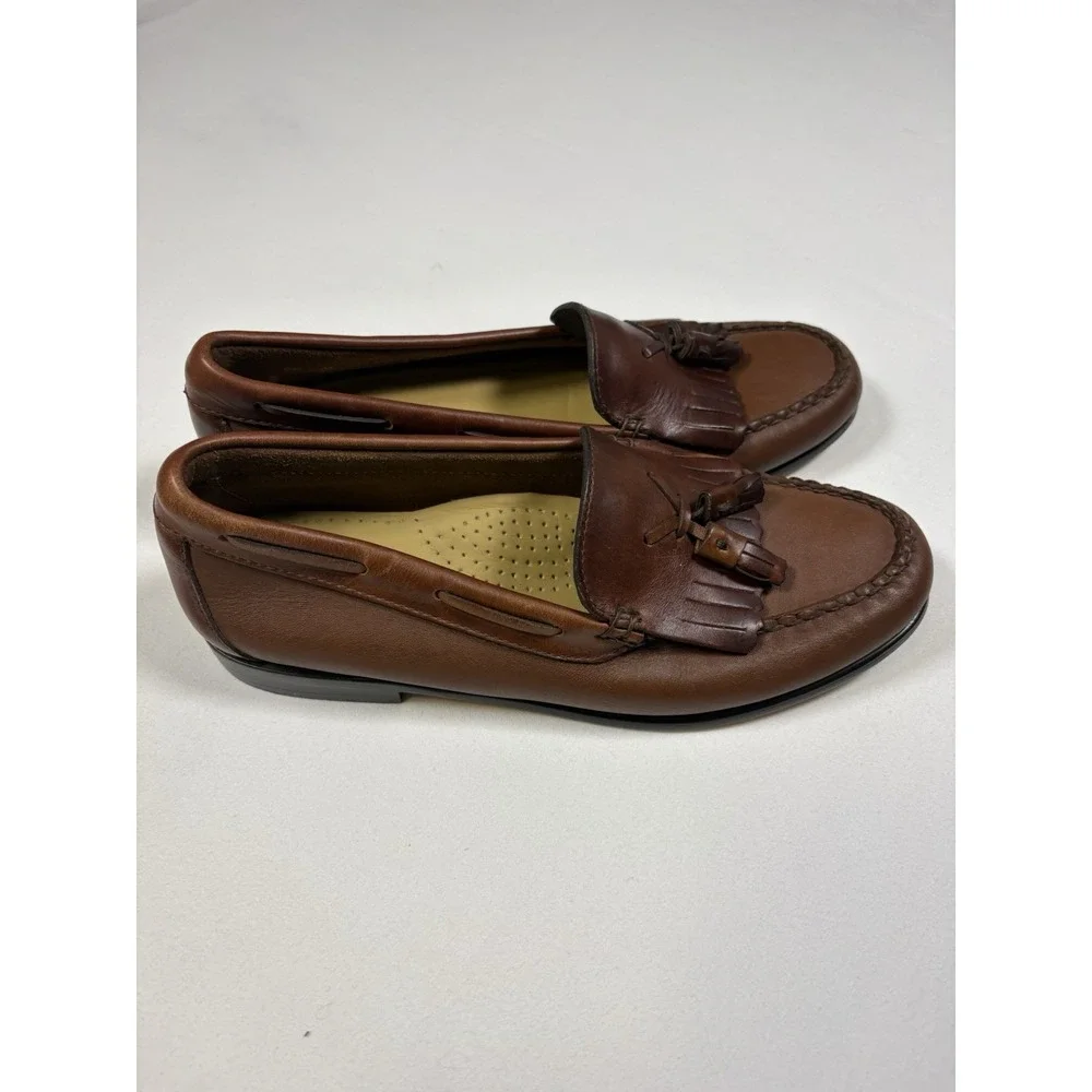 GH Bass Weejuns Kiltie Tassel Loafers Brown Leather Mens Size 7.5 M 6152 Preppy
